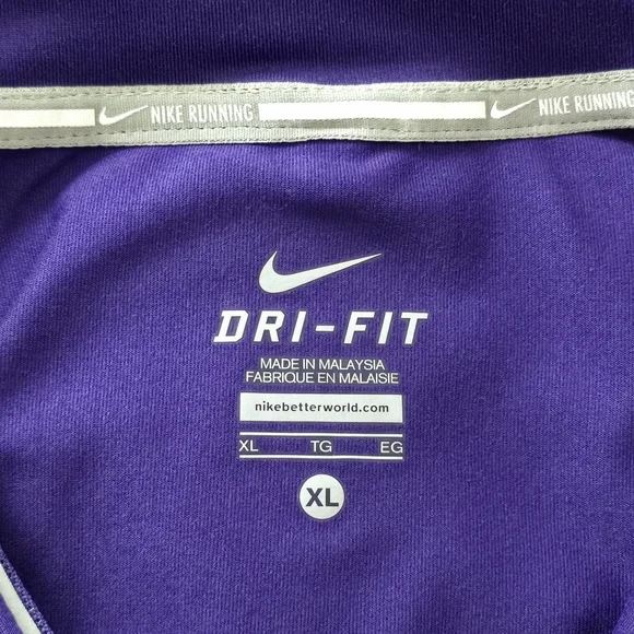 Nike Running Dri-Fit 1/2 Zip Pullover Top Women's XL- Purple - Picture 3 of 5